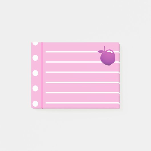 Paarse Appel Roze noten Post-it® Notes (Voorkant)