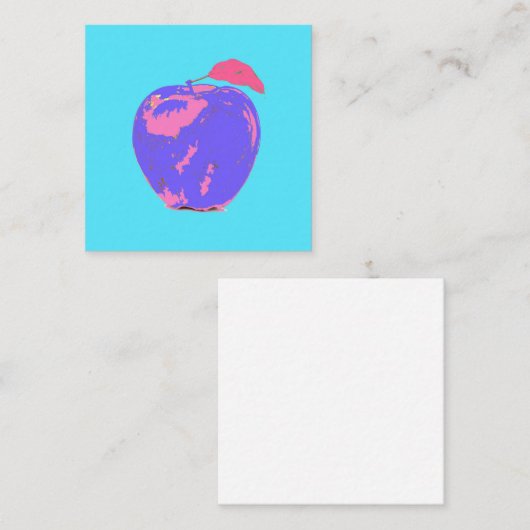 Paarse Apple Notitiekaartje (Voorkant / Achterkant)