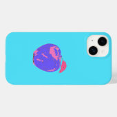 Paarse Apple Pop Art Case-Mate iPhone Case (Achterkant (horizontaal))