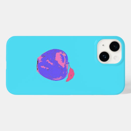 Paarse Apple Pop Art Case-Mate iPhone Case (Achterkant (horizontaal))