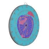 Paarse Apple Pop Art Dartbord (Voorkant Links)