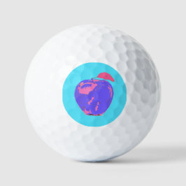 Paarse Apple Pop Art Golfballen