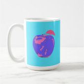 Paarse Apple Pop Art Koffiemok (Links)