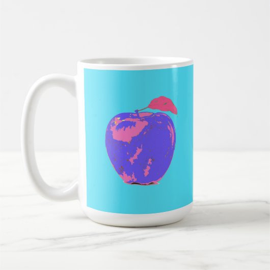 Paarse Apple Pop Art Koffiemok (Links)