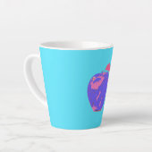 Paarse Apple Pop Art Latte Mok (Linkerhoek)