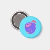 Paarse Apple Pop Art Magneet (Voorkant / Achterkant)