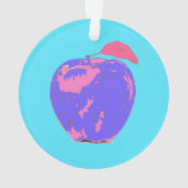 Paarse Apple Pop Art Ornament (achterkant)