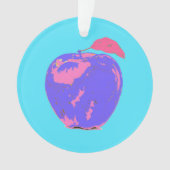Paarse Apple Pop Art Ornament (voorkant)