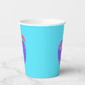 Paarse Apple Pop Art Papieren Bekers (Links)