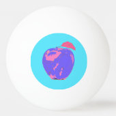 Paarse Apple Pop Art Pingpongbal (Voorkant)