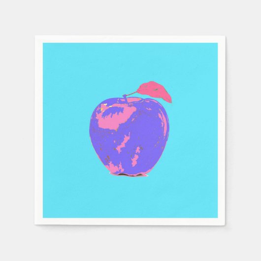 Paarse Apple Pop Art Servet (Voorkant)
