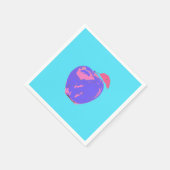 Paarse Apple Pop Art Servet (Hoek)