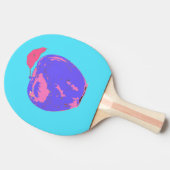 Paarse Apple Pop Art Tafeltennisbatje (Zijkant)
