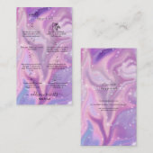 Paarse applicatiegids voor holografische nagels visitekaartje (Voorkant / Achterkant)