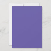 Paarse Aqua Blad Bruiloft Kaart (Achterkant)