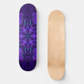 Paarse Aqua Blauw Zwart Mooi Persoonlijk Skateboard (Voorkant)