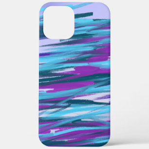 Paarse, Aqua, Blauwgroen en groene Abstracte kunst Case-Mate iPhone Case