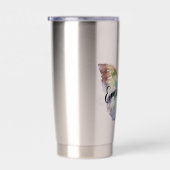 Paarse Aqua Blue Gold Mint Butterfly Geïsoleerde Drinkbeker (Rechts)