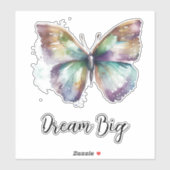 Paarse Aqua Blue Gold Mint Butterfly Sticker (Vel)