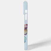 Paarse Aqua Blue Gold Mint Vlinders Case-Mate iPhone Case (Achterkant / Links)