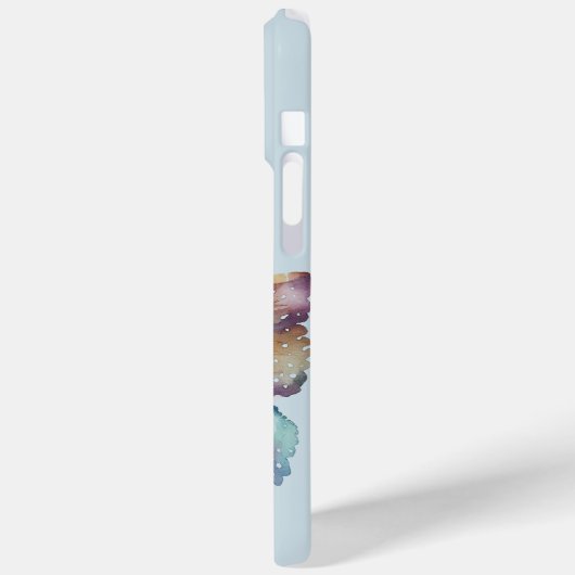 Paarse Aqua Blue Gold Mint Vlinders Case-Mate iPhone Case (Achterkant / Links)