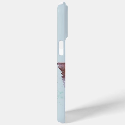 Paarse Aqua Blue Gold Mint Vlinders Case-Mate iPhone Case (Achterkant / Rechts)