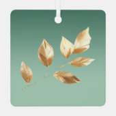 Paarse Aqua Blue Gold Mint Vlinders Metalen Ornament (Achterkant)