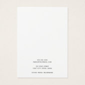 Paarse aqua blue waterverf-oorkaart visitekaartje (Achterkant)