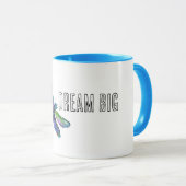 Paarse Aqua Dragonfly Dream Mok (Voorkant rechts)