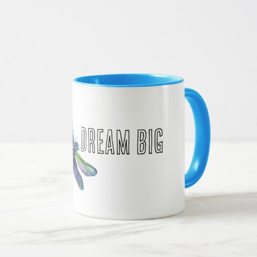 Paarse Aqua Dragonfly Dream Mok (Voorkant rechts)