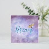 Paarse Aqua Dream Gold Dragonfly (Staand voorkant)