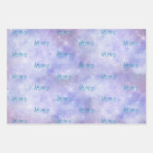 Paarse Aqua Dream Gold Dragonfly Inpakpapier Vel (Voorkant 2)