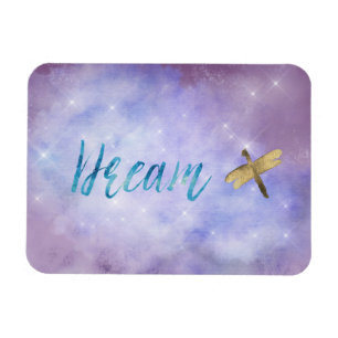 Paarse Aqua Dream Gold Dragonfly Magneet