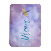 Paarse Aqua Dream Gold Dragonfly Magneet (Verticaal)