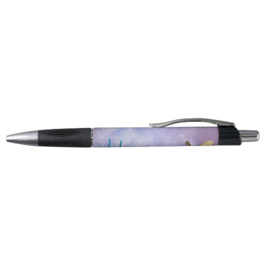 Paarse Aqua Dream Gold Dragonfly Pen (Bovenkant)