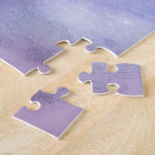 Paarse Aqua Droom Gouden Libel Legpuzzel (Zijkant)
