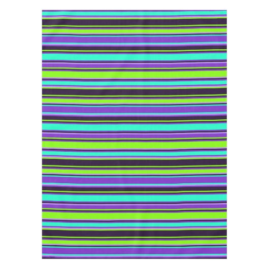 Paarse, Aqua en Chartreuse tafelkleed (Voorkant)