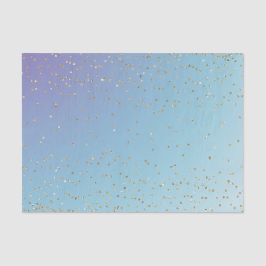 Paarse Aqua Gold Sparkle Tissuepapier (Voorkant)