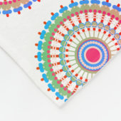 Paarse Aqua Mandala Boho aangepaste achtergrond Fleece Deken (Hoek)