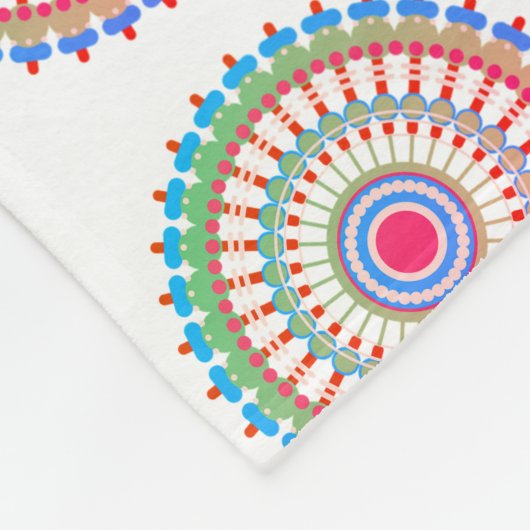 Paarse Aqua Mandala Boho aangepaste achtergrond Fleece Deken (Hoek)