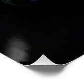 Paarse Aqua Masquerade Maskers Mardi Gras Drama Perfect Poster (Hoek)