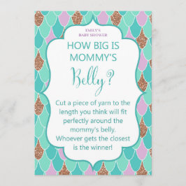 Paarse Aqua Mermaid Baby shower Kaart