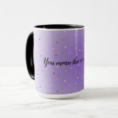 Paarse Aqua Ombre gouden harten Mok (Voorkant links)