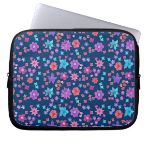 Paarse Aqua Pink Oranje laptophoes met ventilator Laptop Sleeve