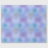 Paarse Aqua Silver Sparkle Confetti Cadeaupapier (Vlak)