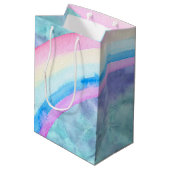 Paarse Aqua Unicorn Dream Medium Cadeauzakje (Achterkant Gekanteld)