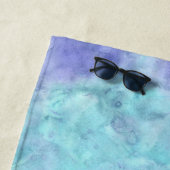 Paarse Aqua Unicorn Dream Strandlaken (In situ)