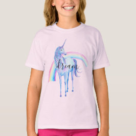 Paarse Aqua Unicorn Dream T-shirt