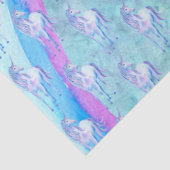 Paarse Aqua Unicorn Dream Tissuepapier (Detail)