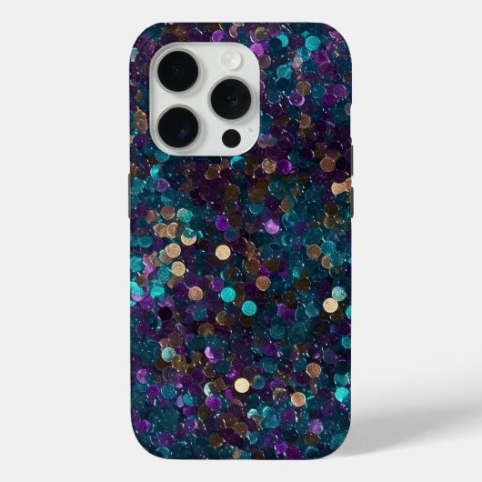 Paarse Aqua Zeemeermin Sparkle Case-Mate iPhone Case (Achterkant)